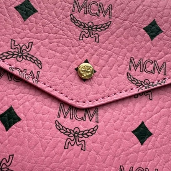 MCM Pink Logo Clutch Wristlet - Picture 11 of 11